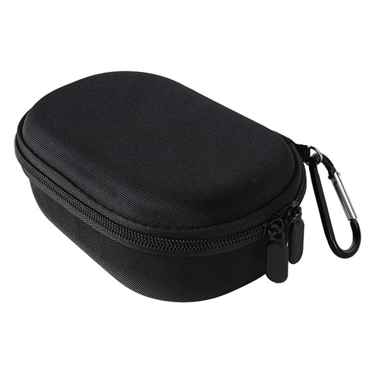 For JBL Clip 5 Bluetooth Speaker Storage Bag EVA Hard Case with Carabiner and Hand Strap - Black  /  Grey