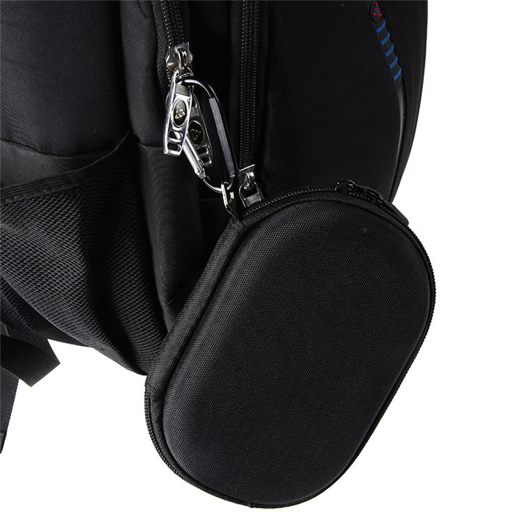 For JBL Clip 5 Bluetooth Speaker Storage Bag EVA Hard Case with Carabiner and Hand Strap - Black  /  Grey