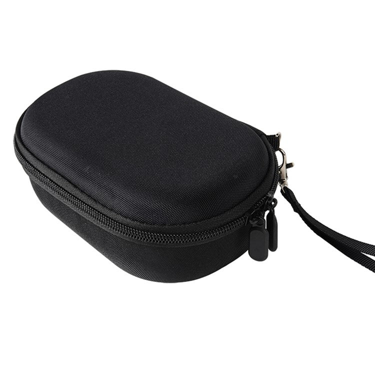 For JBL Clip 5 Bluetooth Speaker Storage Bag EVA Hard Case with Carabiner and Hand Strap - Black