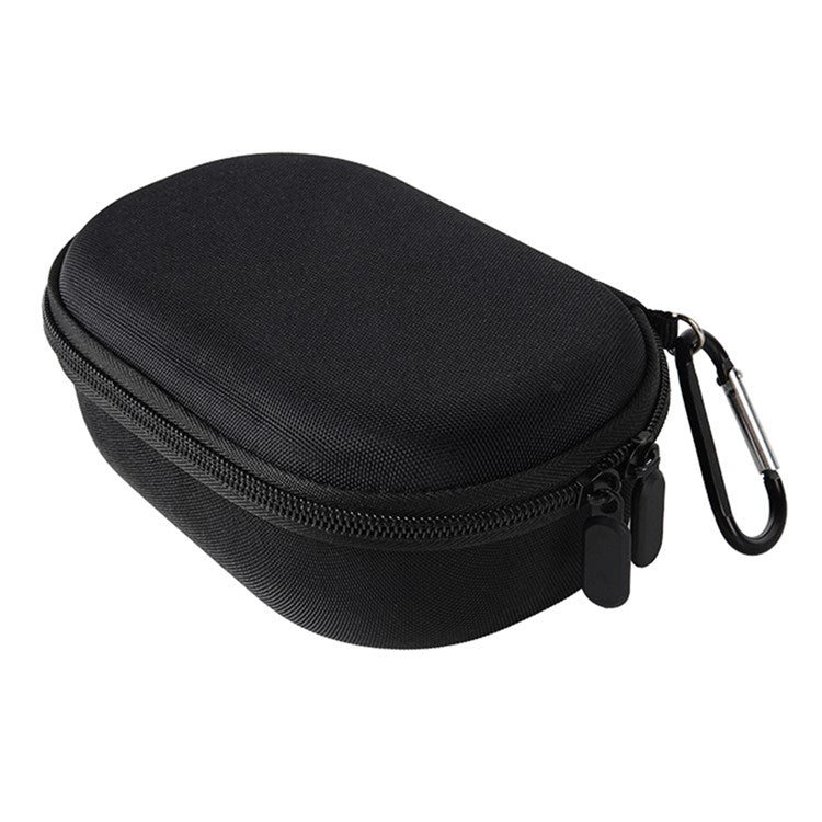 For JBL Clip 5 Bluetooth Speaker Storage Bag EVA Hard Case with Carabiner and Hand Strap - Black