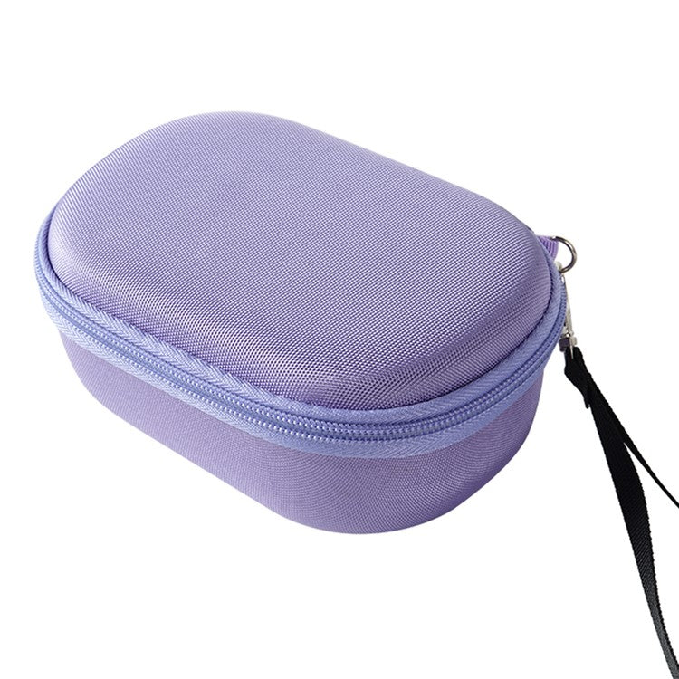 For JBL Clip 5 Bluetooth Speaker Storage Bag EVA Hard Case with Carabiner and Hand Strap - Purple