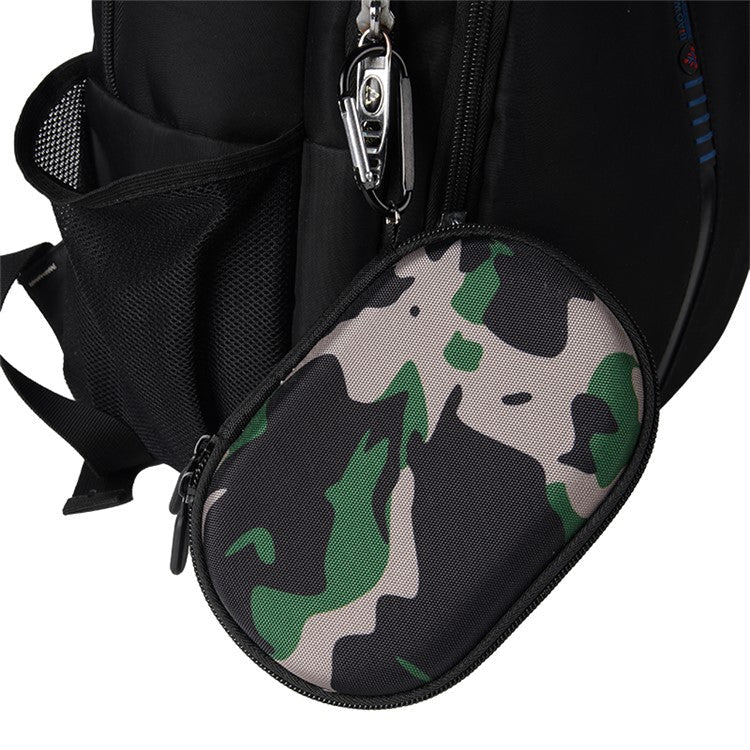 For JBL Clip 5 Bluetooth Speaker Storage Bag EVA Hard Case with Carabiner and Hand Strap - Camouflage