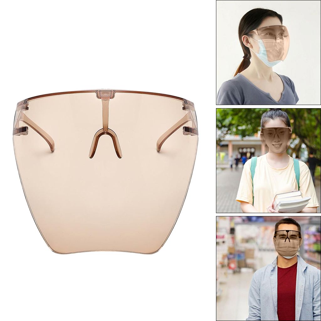 Full Face Shield Protective Guard Transparent Glasses Visor Tawny