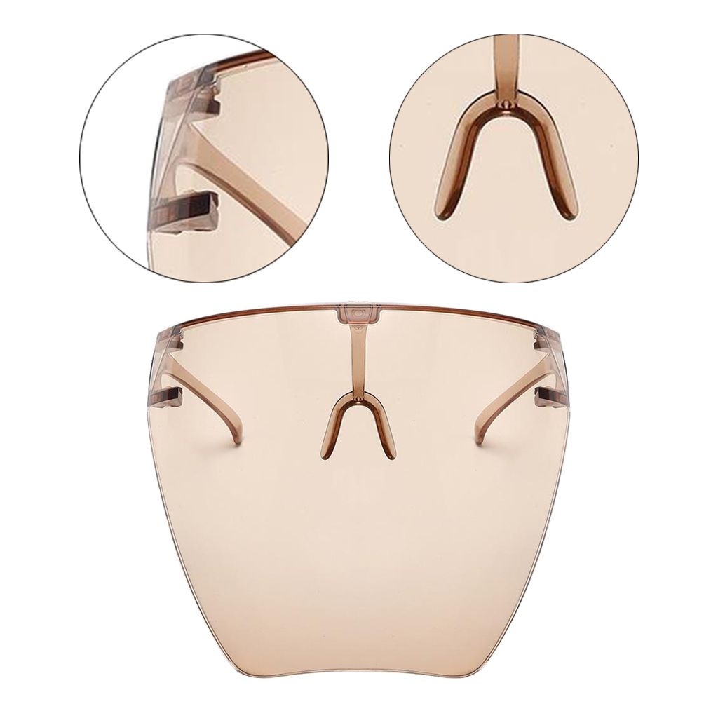 Full Face Shield Protective Guard Transparent Glasses Visor Tawny