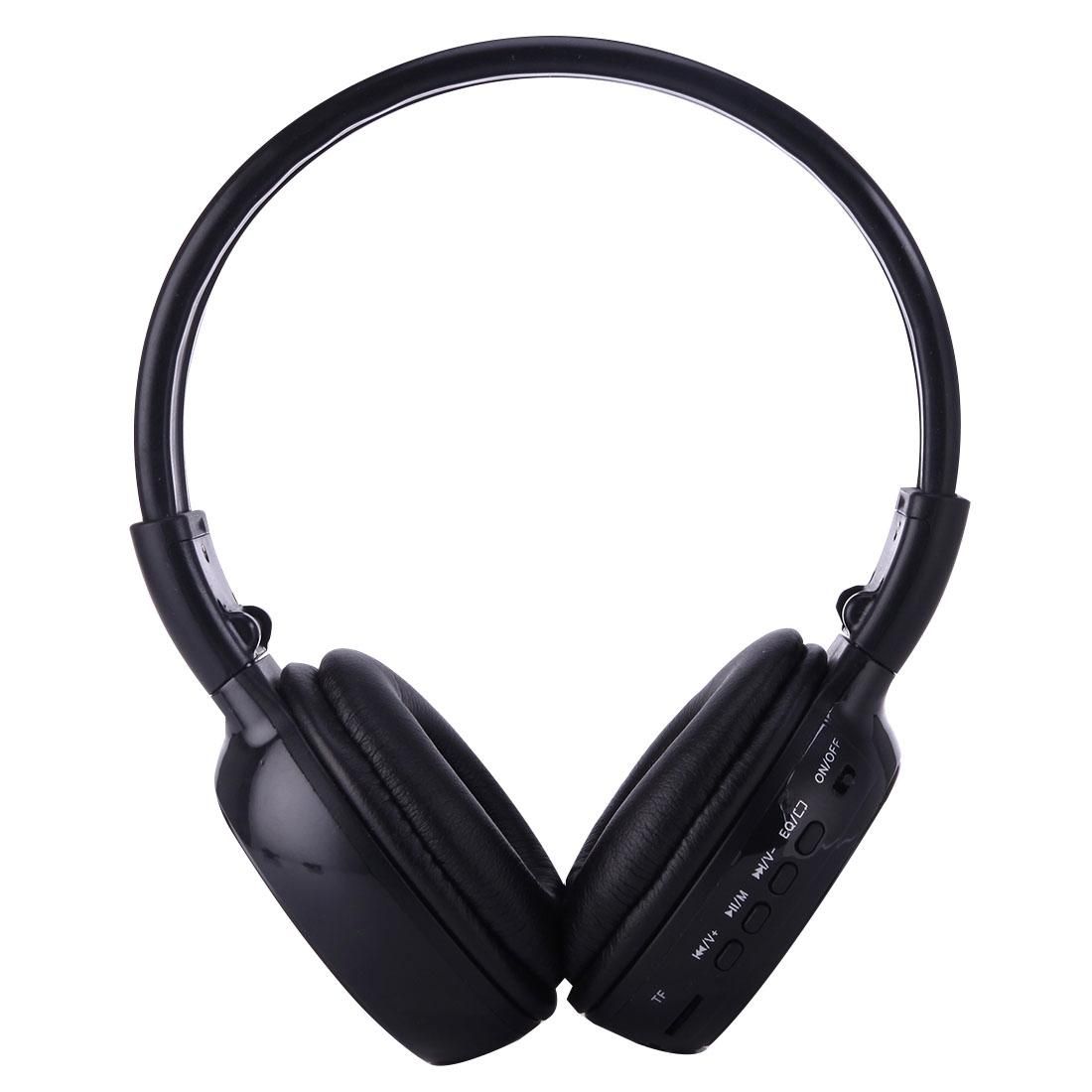 BS-N65 Headband Folding Stereo HiFi Wireless Headphone Headset with LCD Screen & TF Card Slot & LED Indicator Light & FM Function (Red)