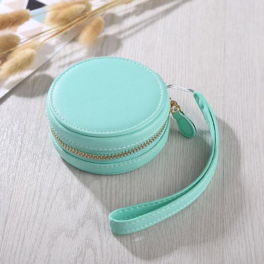 Full Body Camera Zipper PU Leather Case Bag with Hand Strap for Casio TR-M10 / TRM MINI (Green)