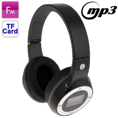 LCD Sport MP3 Player Headset, Support TF Card Reader, Music Format: MP3 (Black)