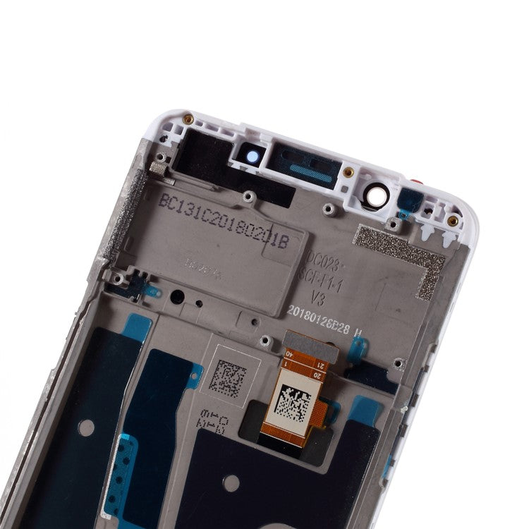 Assembly LCD Screen and Digitizer Assembly + Frame Spare Part for OPPO A73 / F5 Youth - White