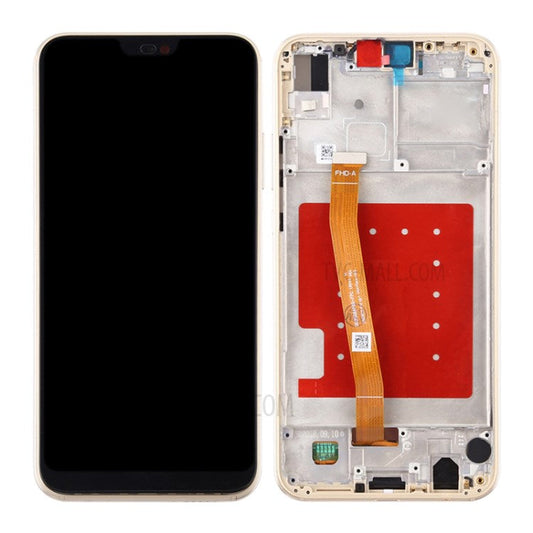 LCD Screen and Digitizer Assembly + Frame Replacement (without Logo) for Huawei P20 Lite (2018)/Nova 3e (China) - Gold