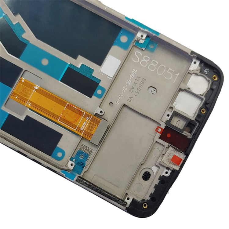 LCD Screen and Digitizer Assembly + Frame Replacement Part for Realme C1 - Black