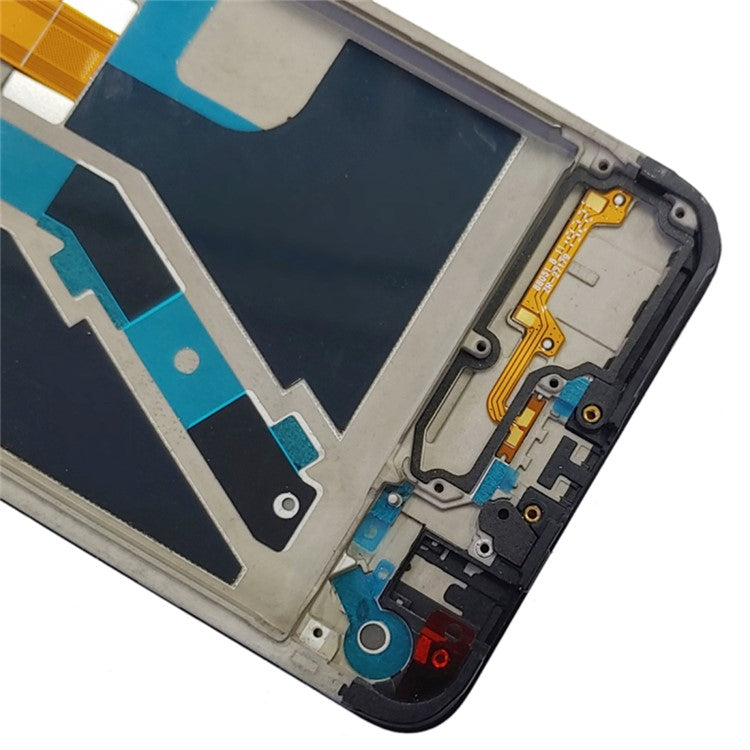 LCD Screen and Digitizer Assembly + Frame Replacement Part for Realme C1 - Black