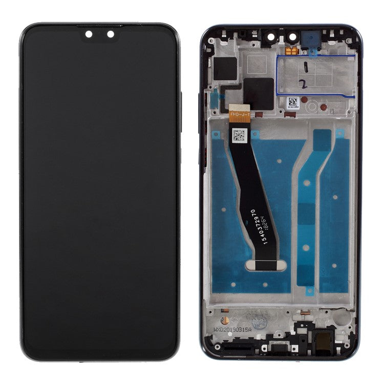 LCD Screen Display Digitizer Assembly with Frame (Without Logo) for Huawei Y9 (2019) / Enjoy 9 Plus - Black