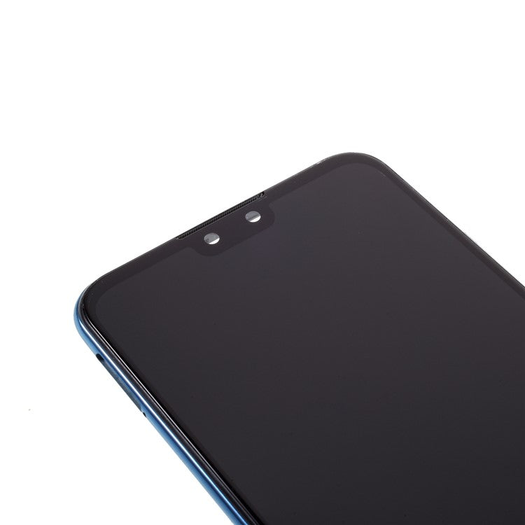LCD Screen Display Digitizer Assembly with Frame (Without Logo) for Huawei Y9 (2019) / Enjoy 9 Plus - Blue