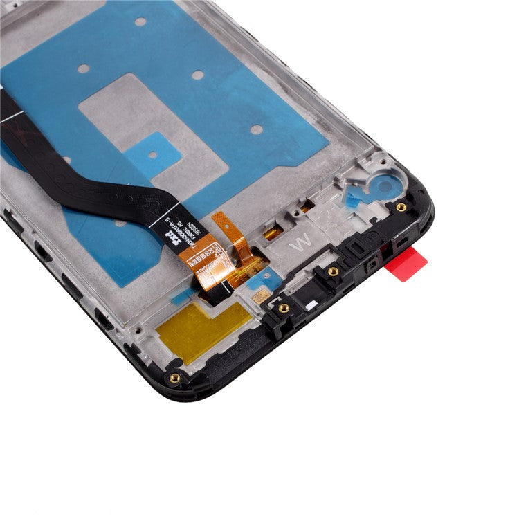 LCD Screen and Digitizer Full Assembly with Frame Repair Part for Huawei Y7 (2019)/Enjoy 9 (11Pin Line Version 4+64GB) - Black