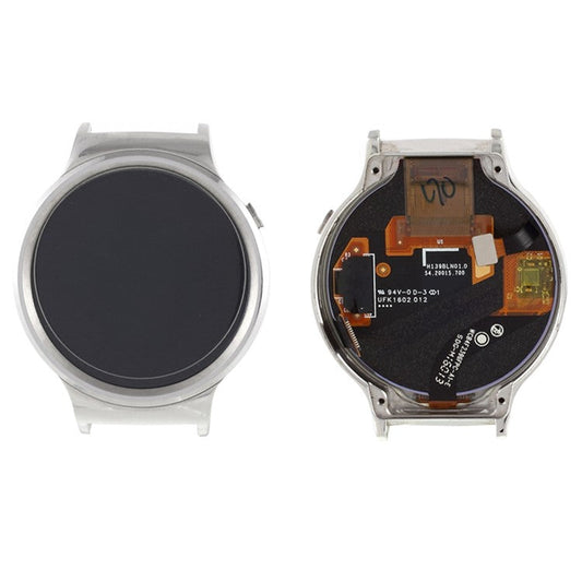 OEM LCD Screen and Digitizer Assembly with Frame for Huawei Watch 2015 1.4" - Silver