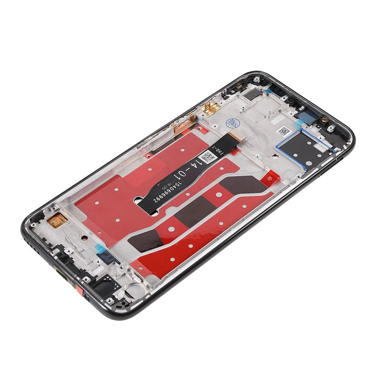 For Huawei P40 lite 4G/nova 6 SE LCD Display Screen and Digitizer Assembly + Frame Replacement Parts (without Logo) - Black