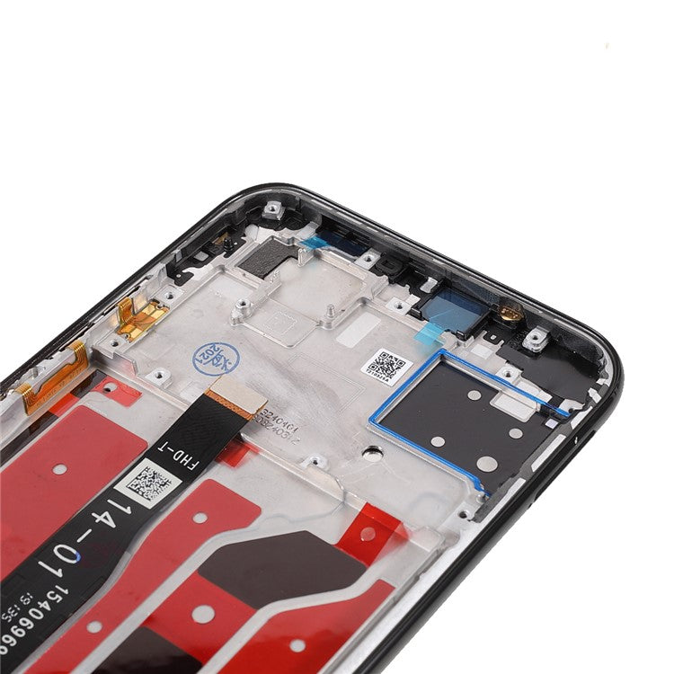 For Huawei P40 lite 4G/nova 6 SE LCD Display Screen and Digitizer Assembly + Frame Replacement Parts (without Logo) - Black