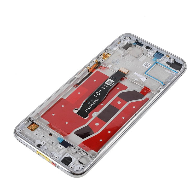For Huawei P40 lite 4G/nova 6 SE LCD Display Screen and Digitizer Assembly + Frame Replacement Parts (without Logo) - Silver