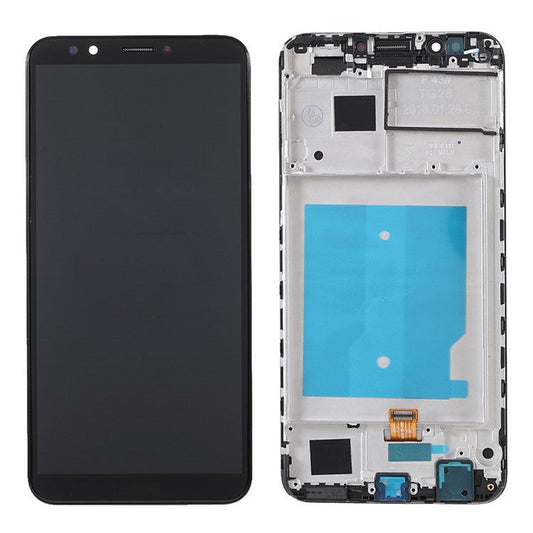 Grade B LCD Screen and Digitizer Assembly + Frame Replacement Part for Huawei Y7 (2018) / Y7 Prime (2018) / Y7 Pro (2018) - Black