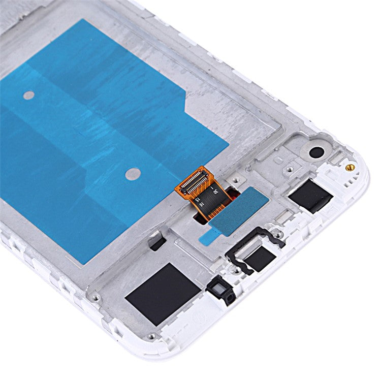 Grade B LCD Screen and Digitizer Assembly + Frame Replacement Part for Huawei Y7 (2018) / Y7 Prime (2018) / Y7 Pro (2018) - White