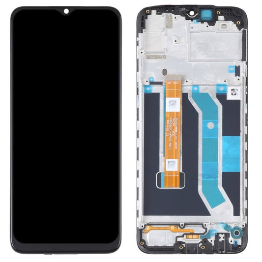 Grade B LCD Screen and Digitizer Assembly + Frame Replacement Part (without Logo) for Realme C3 (without Fingerprint) / Realme 5i / Realme 5s - Black