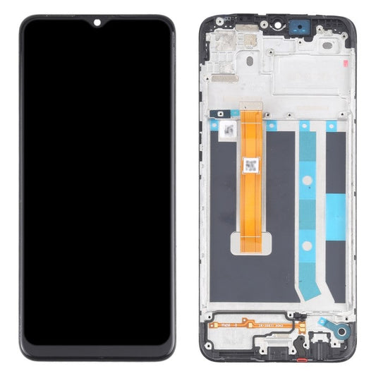 Assembly LCD Screen and Digitizer Assembly + Frame Spare Part for OPPO A15 / A15s / A35 / A16K- Black