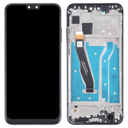 Grade B LCD Screen and Digitizer Assembly + Frame Replacement (without Logo) for Huawei Y8s - Black
