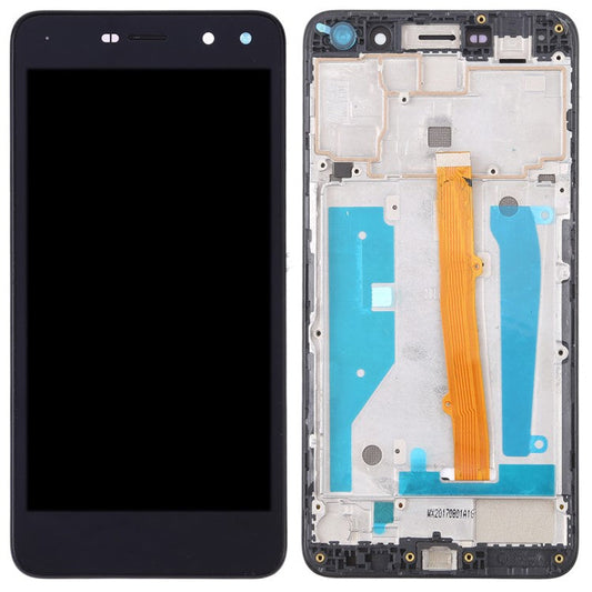 Grade B LCD Screen and Digitizer Assembly + Frame Replacement Part for Huawei Y5 (2017) - Black