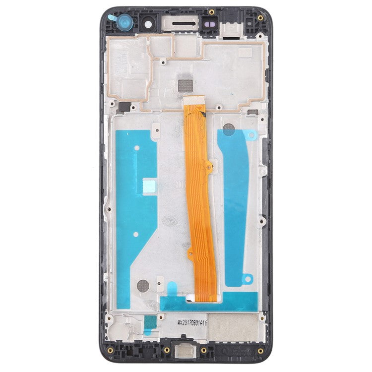 Grade B LCD Screen and Digitizer Assembly + Frame Replacement Part for Huawei Y5 (2017) - Black