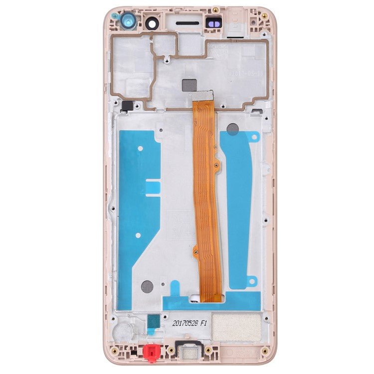 Grade B LCD Screen and Digitizer Assembly + Frame Replacement Part for Huawei Y5 (2017) - Gold