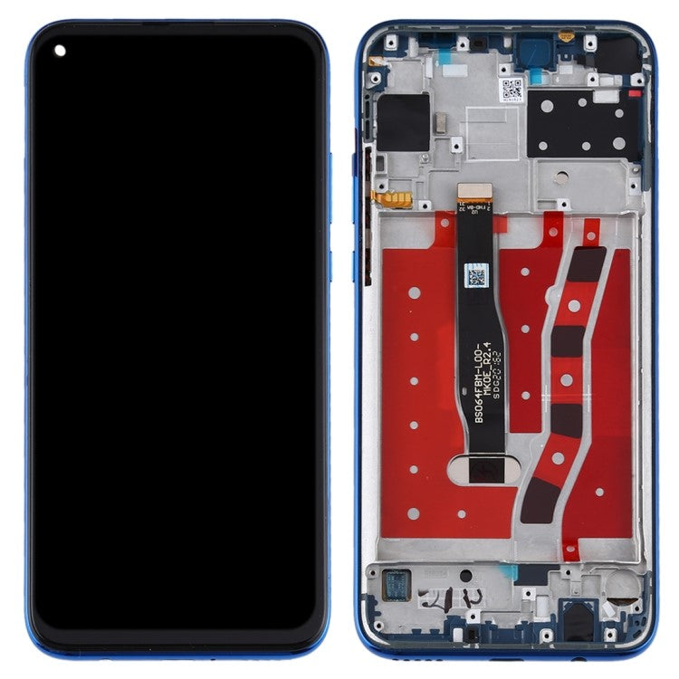 Grade B LCD Screen and Digitizer Assembly + Frame Replacement (without Logo) for Huawei nova 5i - Blue
