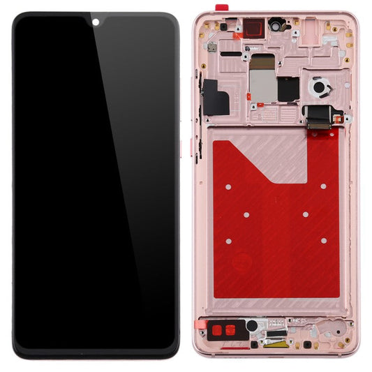 Grade B LCD Screen and Digitizer Assembly + Frame Replacement (without Logo) for Huawei Mate 20 - Pink/Gold