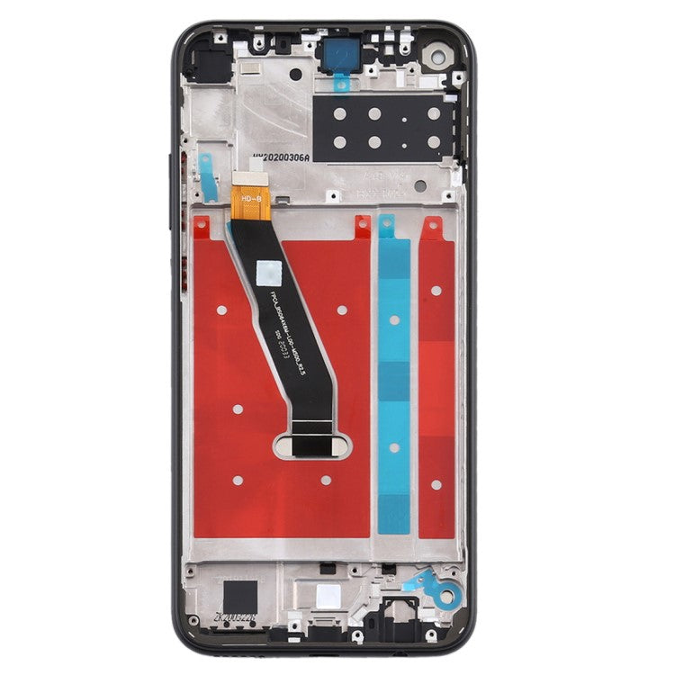 OEM Grade S LCD Screen and Digitizer Assembly + Frame Replacement Part (without Logo) for Huawei P40 lite E / Y7p (2020) - Black