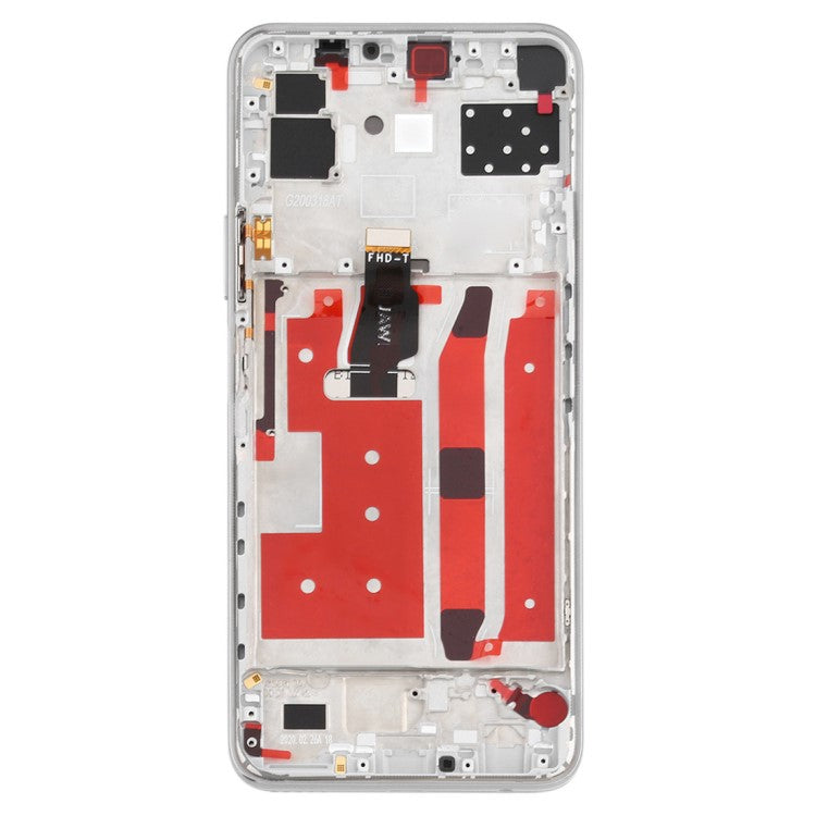 OEM Grade S LCD Screen and Digitizer Assembly + Frame Replacement Part (without Logo) for Huawei nova 7 SE / P40 Lite 5G - Silver
