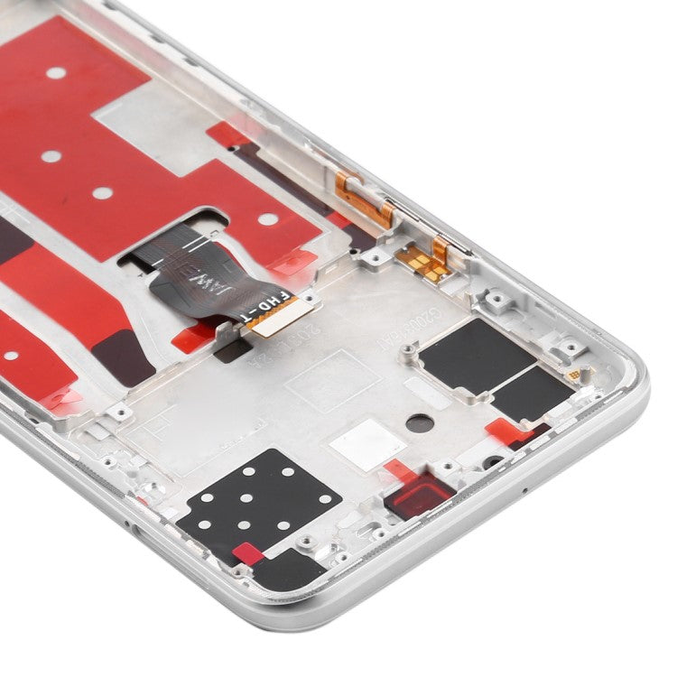 OEM Grade S LCD Screen and Digitizer Assembly + Frame Replacement Part (without Logo) for Huawei nova 7 SE / P40 Lite 5G - Silver