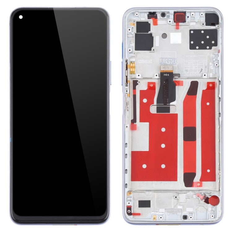 OEM Grade S LCD Screen and Digitizer Assembly + Frame Replacement Part (without Logo) for Huawei nova 7 SE / P40 Lite 5G - Purple