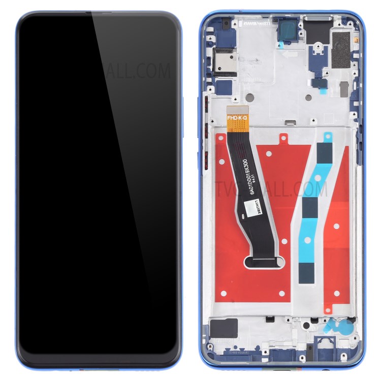 OEM Grade S LCD Screen and Digitizer Assembly + Frame Replacement Part (without Logo) for Huawei P Smart Z / Y9 Prime 2019 - Blue