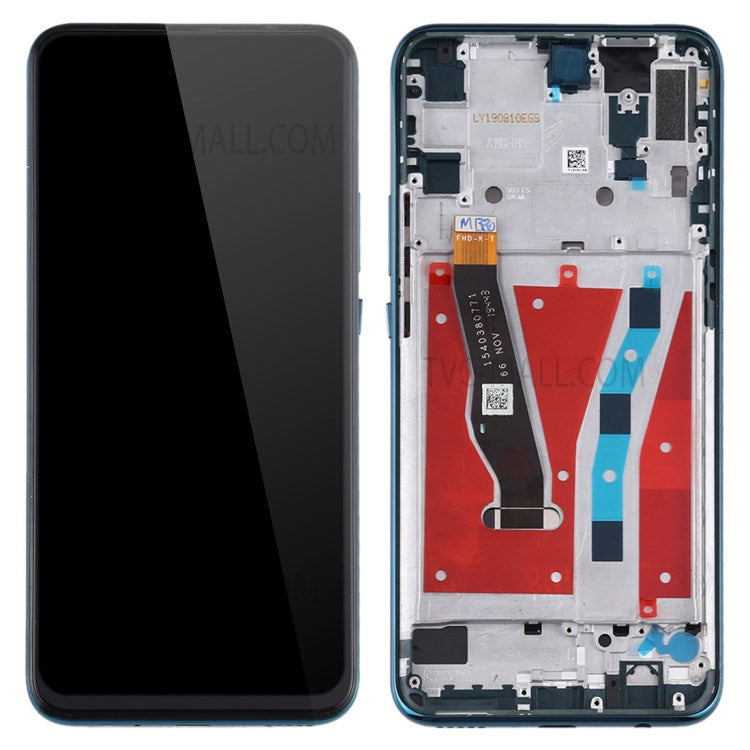 Grade C LCD Screen and Digitizer Assembly + Frame Replacement Part (without Logo) for Huawei P Smart Z / Y9 Prime 2019 - Green