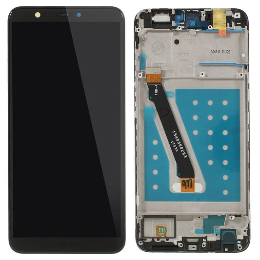 For Huawei P Smart (2017)/Enjoy 7S Grade B LCD Screen and Digitizer Assembly + Frame Part (without Logo) - Black