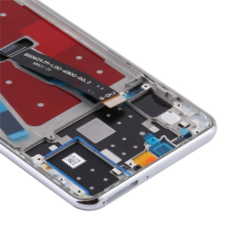 For Huawei P30 Lite (48MP Camera) Grade C LCD Screen and Digitizer Assembly + Frame Replacement Part (without Logo) - Silver