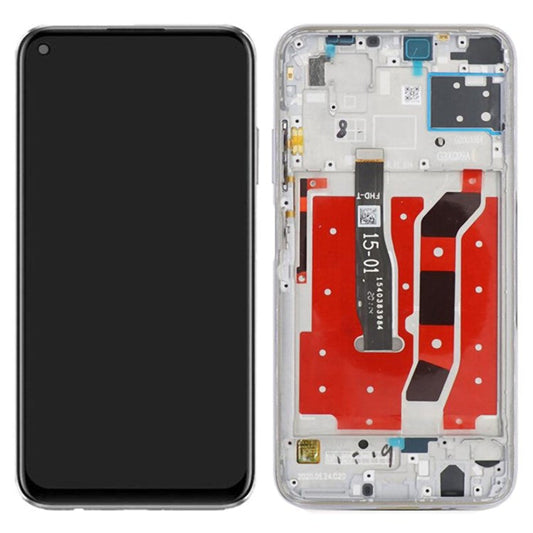 For Huawei Nova 7i Grade S LCD Screen and Digitizer Assembly + Frame Part (without Logo) - Silver