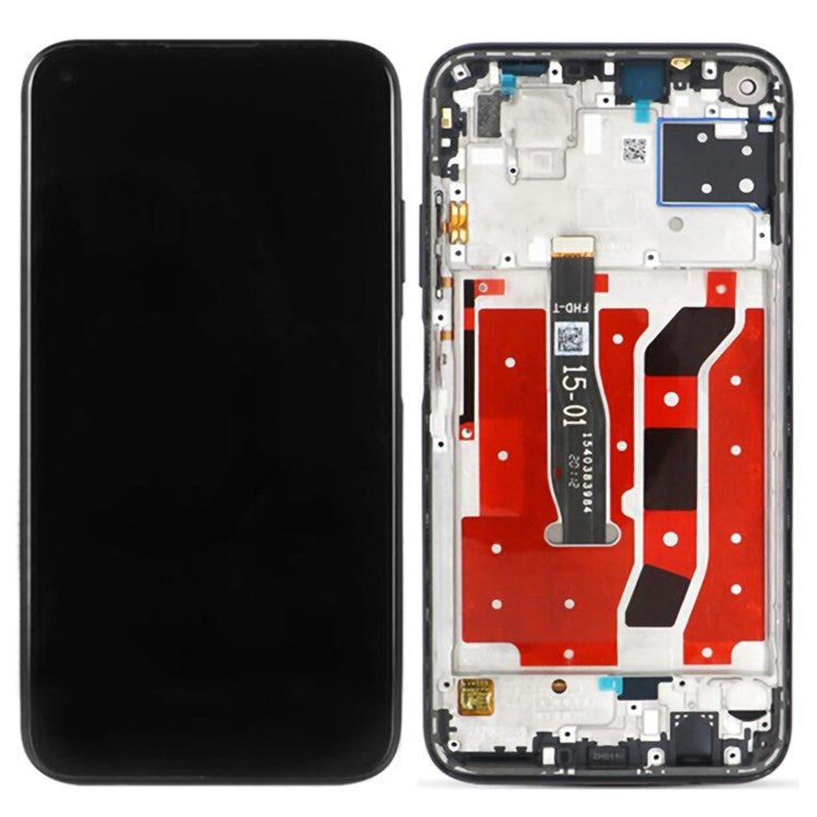 For Huawei nova 7i Grade C LCD Screen and Digitizer Assembly + Frame (without Logo) - Black