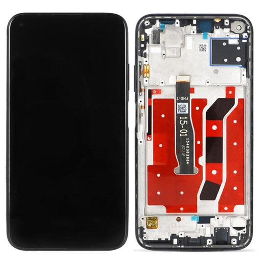 For Huawei nova 7i Grade C LCD Screen and Digitizer Assembly + Frame (without Logo) - Black