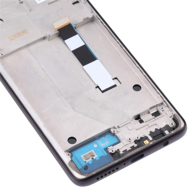For Motorola Moto G 5G (2020) Grade B LCD Screen and Digitizer Assembly + Frame Part (without Logo) - Grey