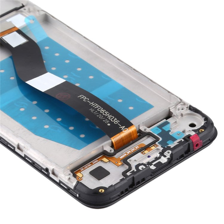 For Motorola Moto G8 Power Lite XT2055-2 Grade B LCD Screen and Digitizer Assembly + Frame Replacement Part (without Logo) - Black