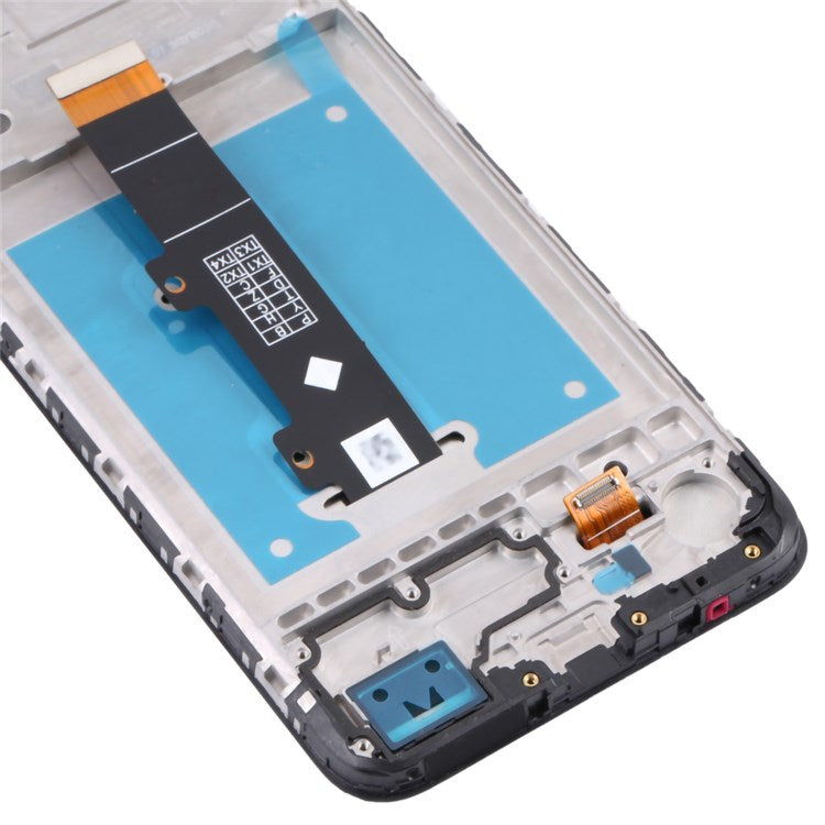 For Motorola Moto E20 Grade B LCD Screen and Digitizer Assembly + Frame Replacement Part (without Logo) - Black