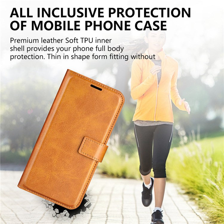 For Honor 70 5G PU Leather Stand Wallet Feature Magnetic Case Square Wear-resistant TPU Flip Book Cover - Yellow