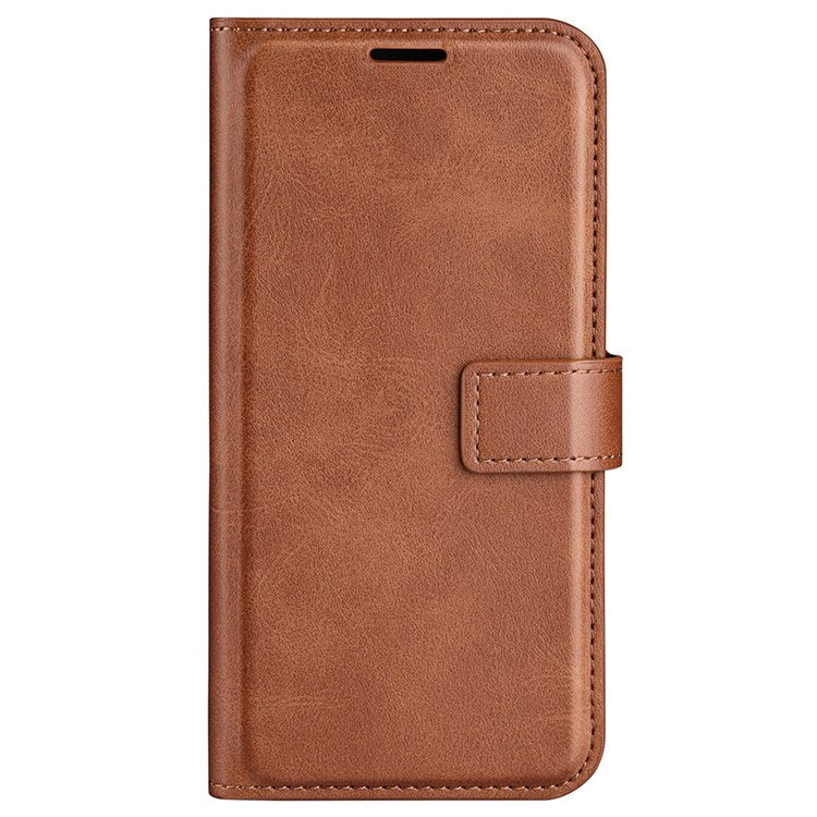 For Honor 70 5G PU Leather Stand Wallet Feature Magnetic Case Square Wear-resistant TPU Flip Book Cover - Light Brown