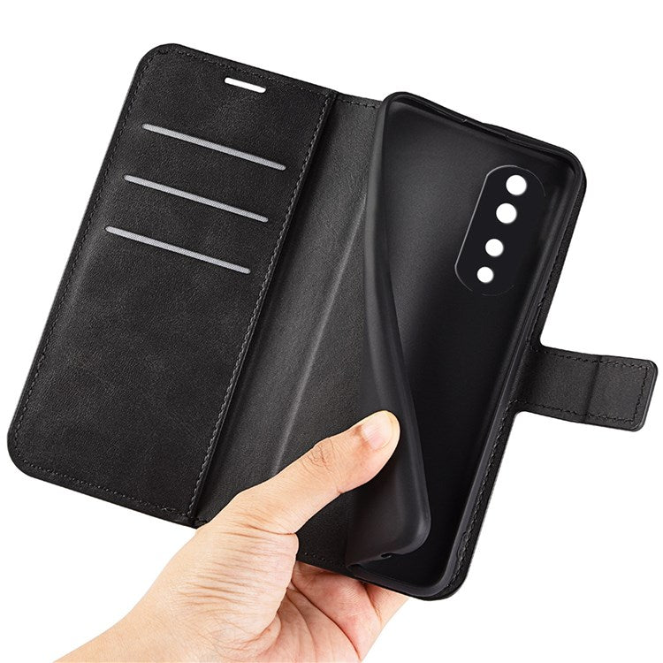 For Honor 70 Pro 5G PU Leather Stand Wallet Case Square Magnetic Clasp Shockproof TPU Flip Book Cover - Black