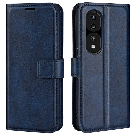 For Honor 70 Pro 5G PU Leather Stand Wallet Case Square Magnetic Clasp Shockproof TPU Flip Book Cover - Blue